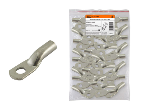 Наконечник кабельный медный луженый под опрессовку ТМЛ 50-10-11 ГОСТ 7386-80 TDM (50шт/уп)