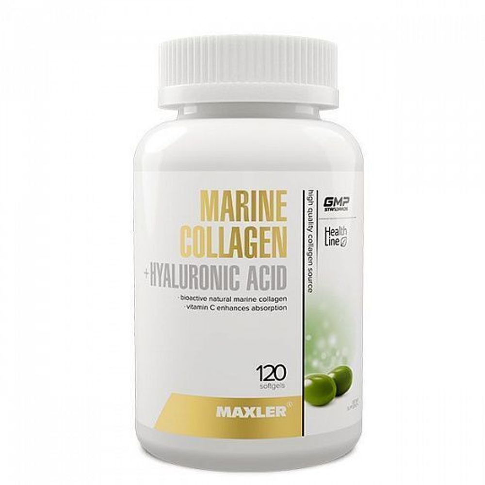 Marine Collagen Hyaluronic Acid Complex 120 softgels (Maxler)