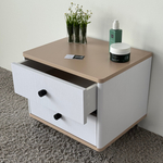 Тумба прикроватная подвесная ROYAL 5302 эко (Макиато-р.черная)