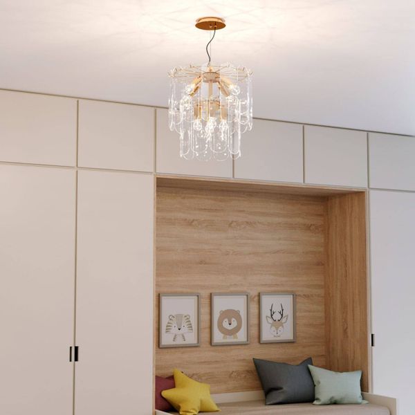 Умная подвесная люстра со стеклянными плафонами Умная подвесная люстра со стеклянными плафонами