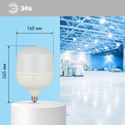 Лампа светодиодная ЭРА STD LED POWER T160-100W-6500-E27/E40 Е27 / Е40 100Вт колокол холодный дневной свет