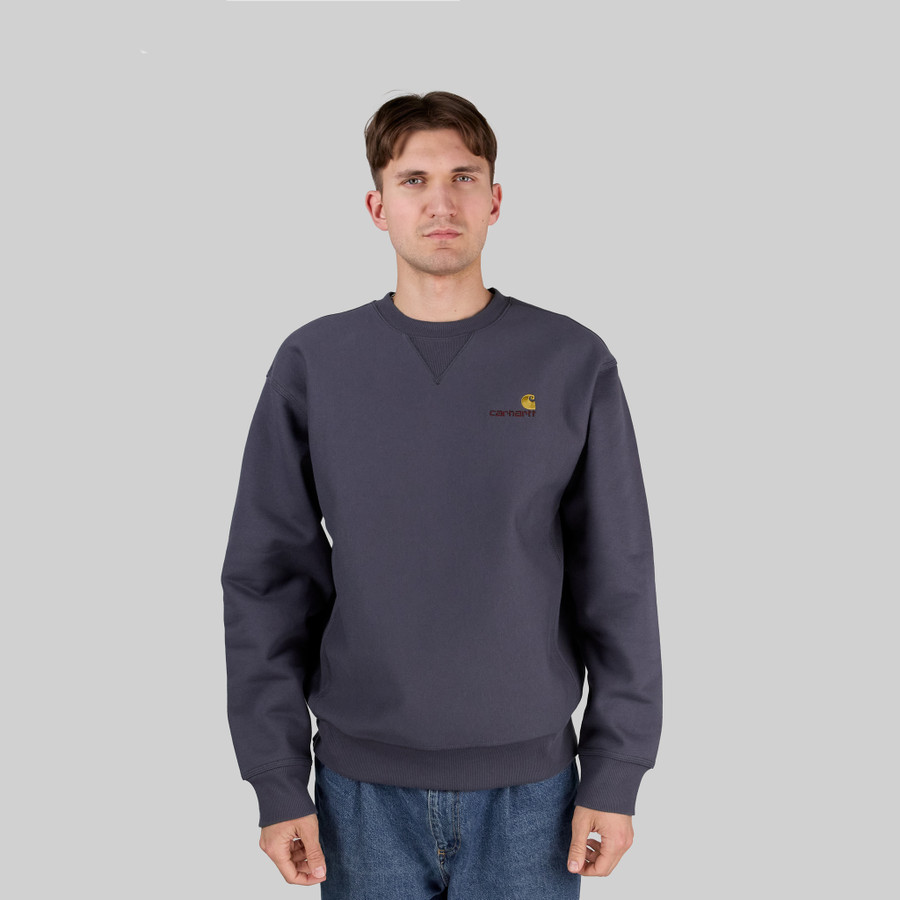 Толстовка мужская Carhartt WIP American Script Sweatshirt артикул:I025475_zeus - купить в магазине Дайс
