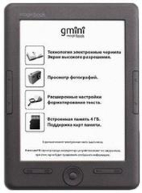Электронная книга Gmini MagicBook W6HD 6" E-Ink Pearl 4Gb + чехол, арт. 10415