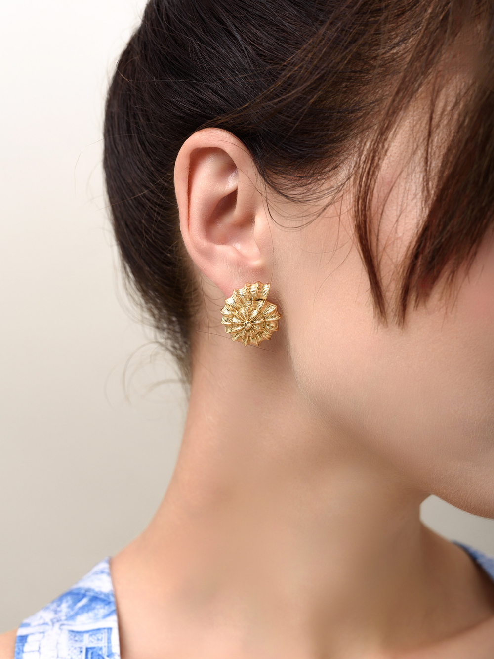 Пусеты Sea Weed Gold