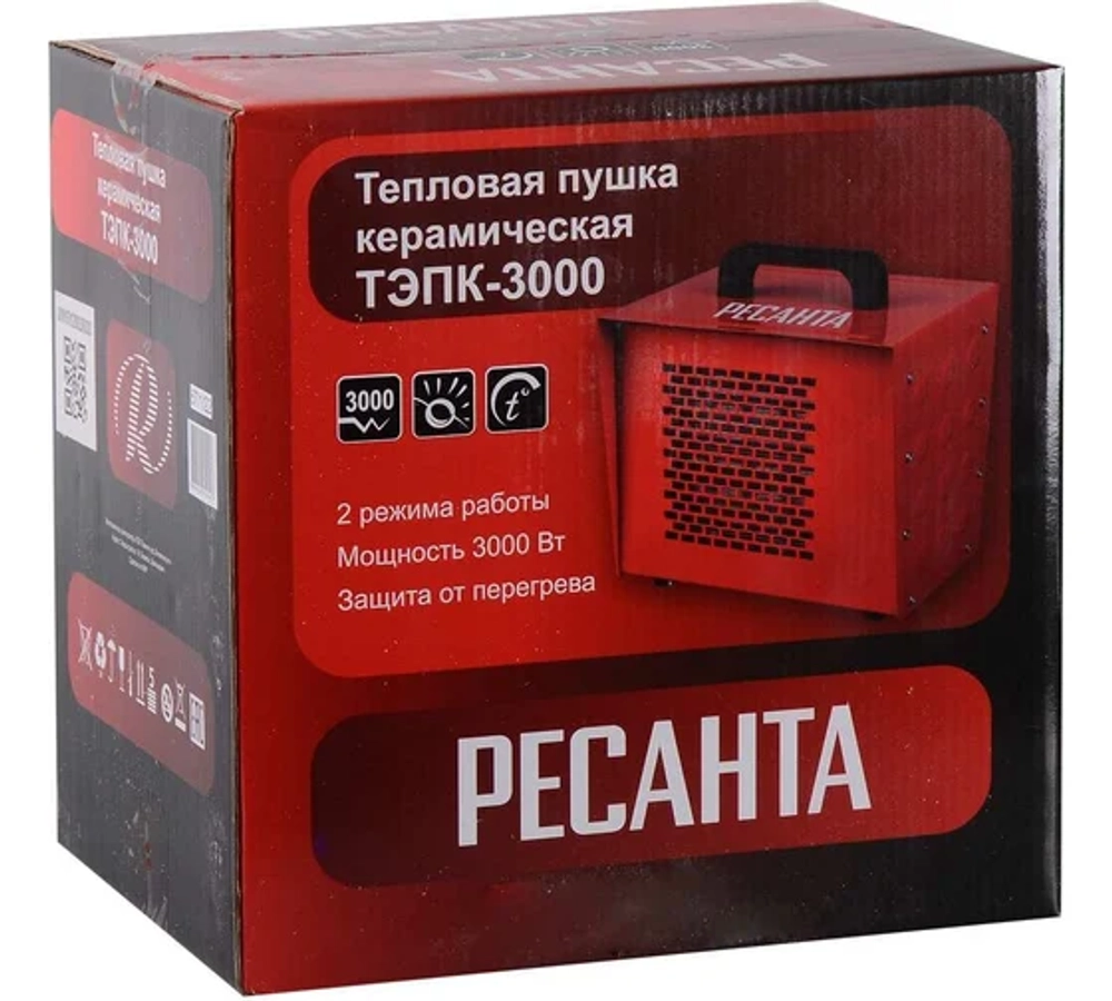 Электрическая тепловая пушка РЕСАНТА ТЭПК-3000