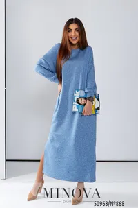 Платье 868-голубой Minova