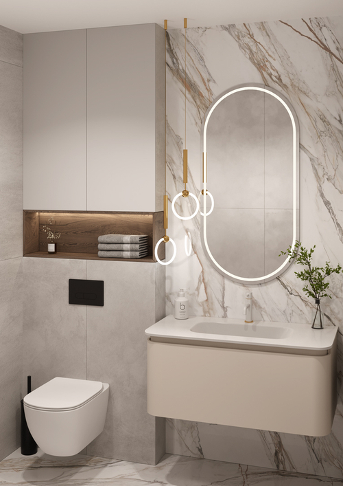 Armadi Art OVALE 1 полка 100CM КАШЕМИР тумба + раковина