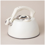 Чайник 3л нерж со свистком, серия Тюдор", индукция, белый