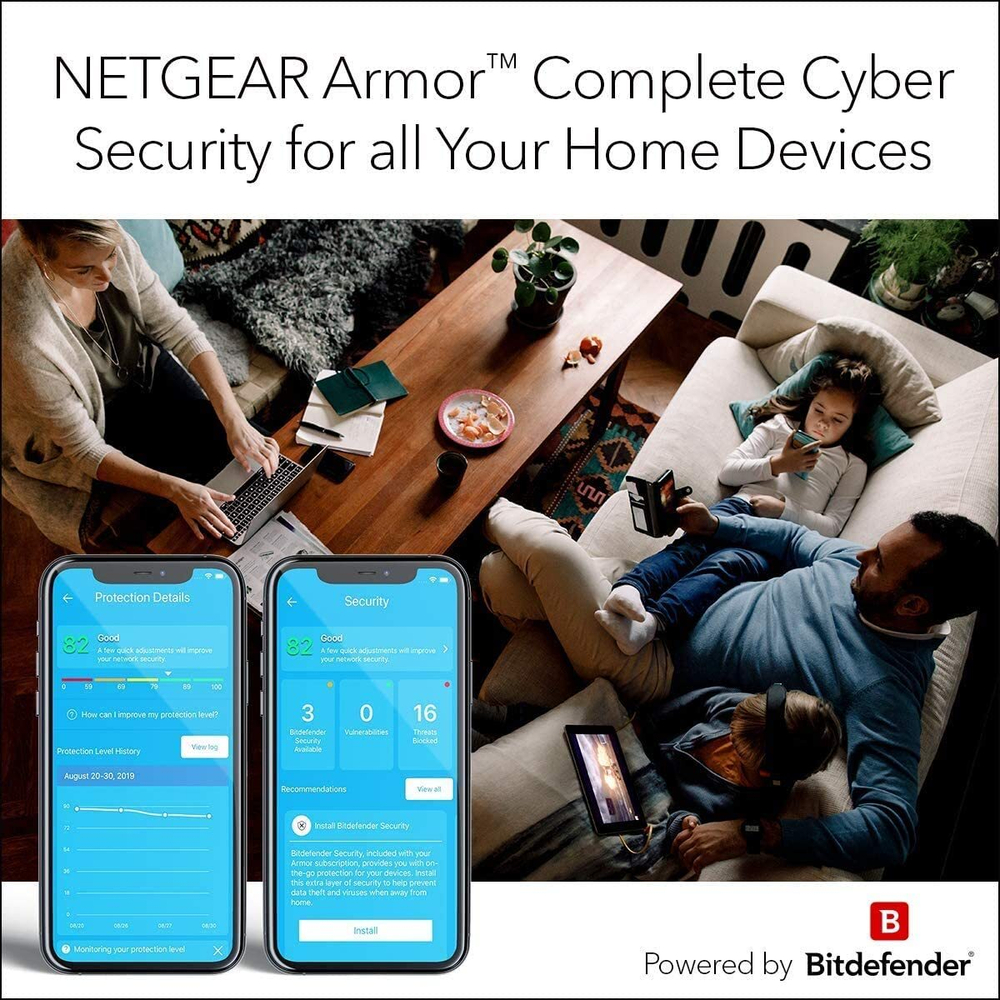 Wi-Fi Роутер NETGEAR Orbi AC3000 WiFi 5 (RBR50-100NAS) 2.4 / 5 ГГц