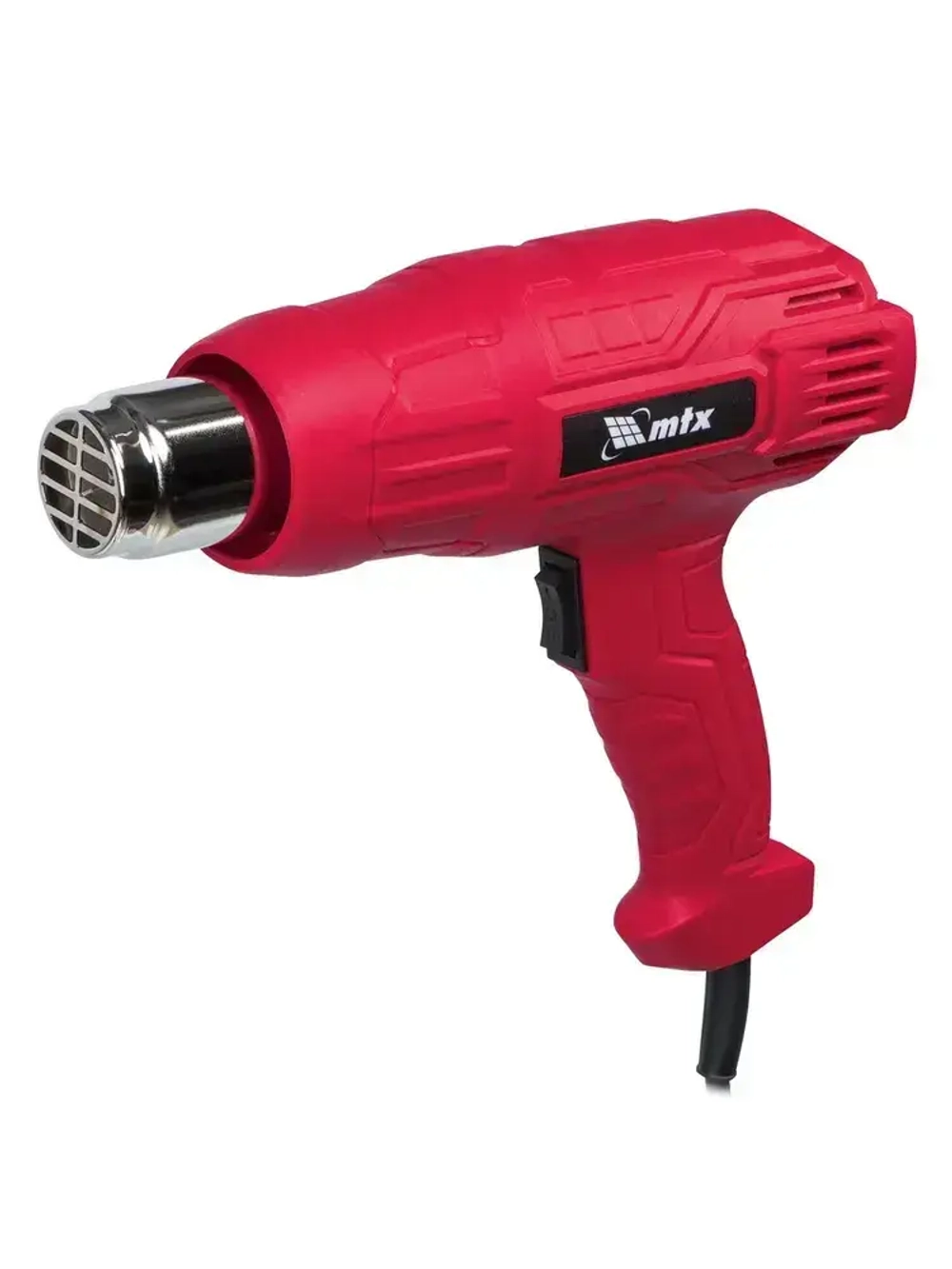 Фен строительный MTX MHG-2000, 2000 Вт, 350-600 градусов, защита от перегрева, корпус нагревательного элемента из жаростойкой слюды, фен технический, 28081