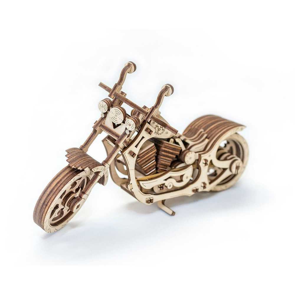 Мотоцикл Крузер (Cruiser) (EWA) - Деревянный конструктор, сборная модель, 3D пазл