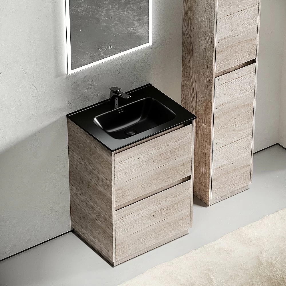 Тумба с раковиной Sancos Libra Floor 60 LB60FEG дуб галифакс натуральный