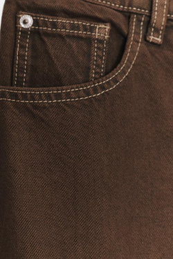 ZARA ДЖИНСОВАЯ ЮБКА-ТРАПЕЦИЯ Z1975 MIDI, КОРИЧНЕВЫЙ