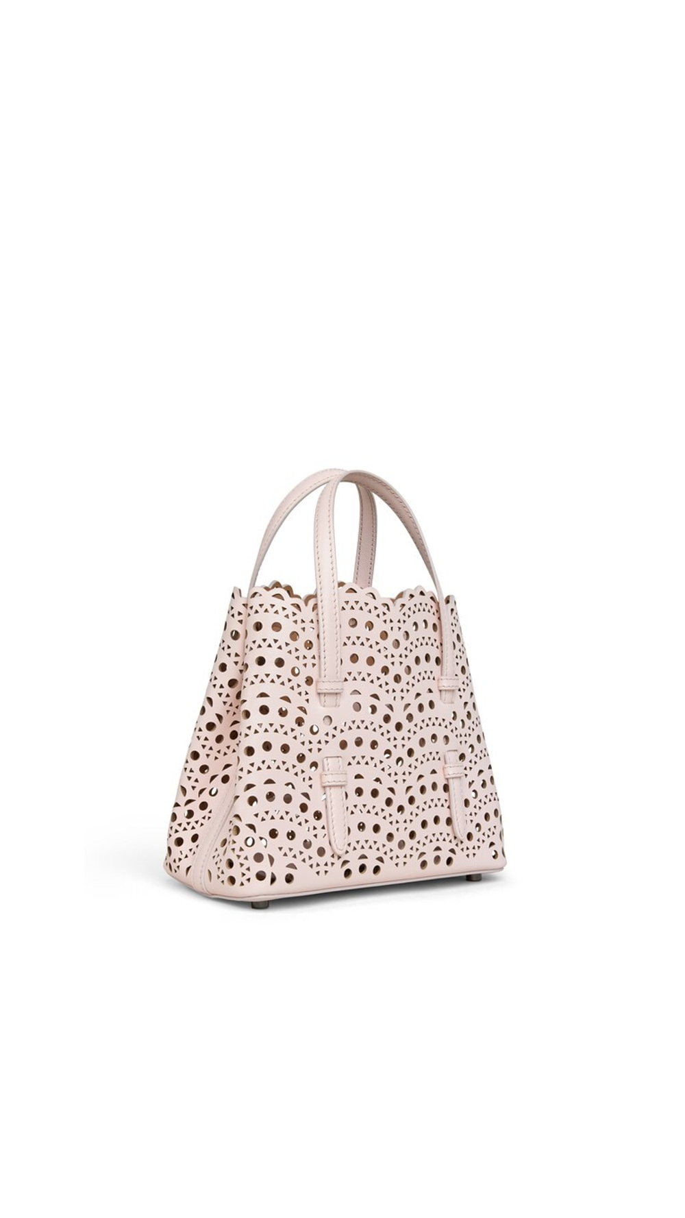 ALAÏA СУМКА MINA 20 ИЗ ТЕЛЯЧЬЕЙ КОЖИ, РОЗОВЫЙ