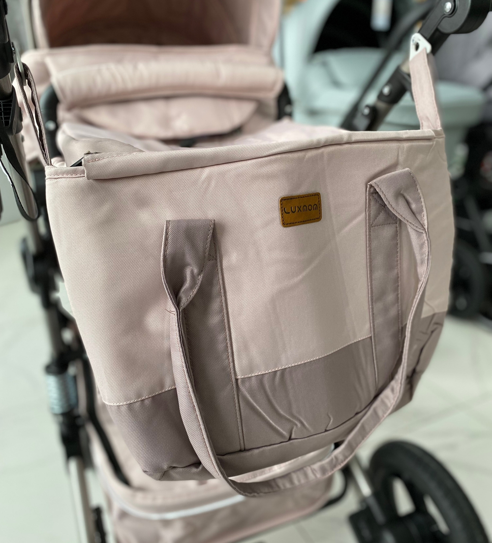 Коляска-трансформер LUXMOM 555-W 2В1 коричневый текстиль