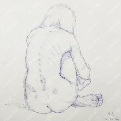 Эскизы обнаженной натуры. Карандаш, уголь, сангина. 1996