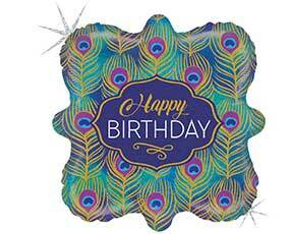 Б 18" HB Перья Павлина блеск