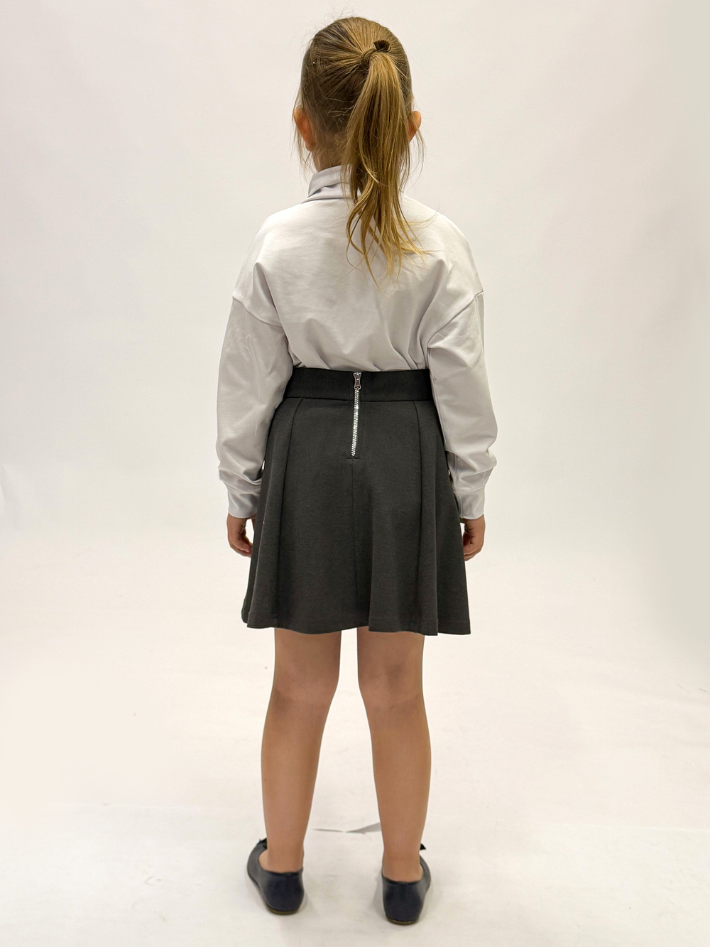 Блузка трикотажная школьная для девочки 7-10 лет