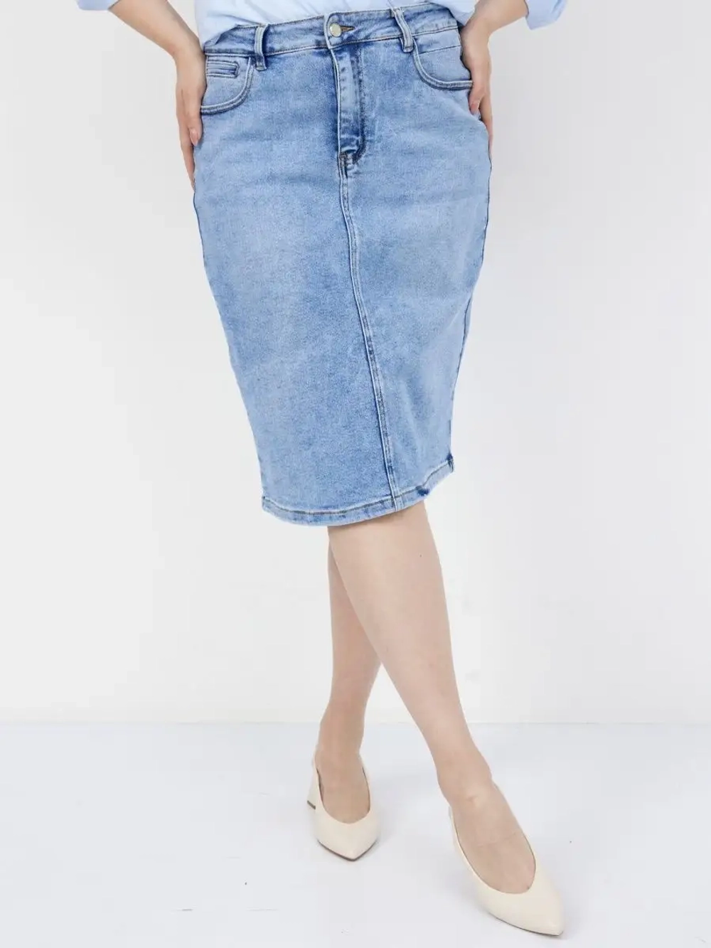 Юбка джинсовая прямая