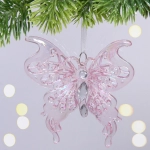 Подвеска «Волшебная бабочка» 10*11 см, Розовый