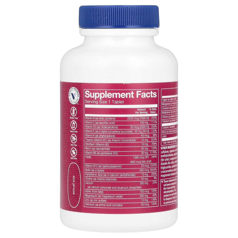 The Vitamin Shoppe, One Daily для женщин старше 50 лет, без железа, 60 таблеток