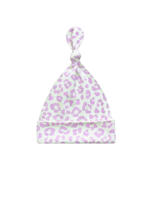 Шапочка-узелок Леопард lavender