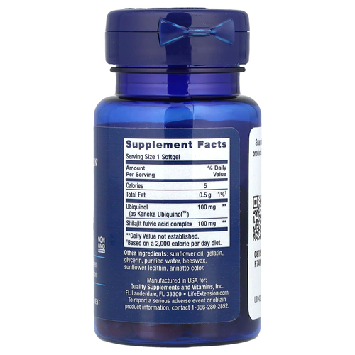 Life Extension, суперубихинол коэнзим Q10 с улучшенной поддержкой митохондрий, 100 мг, 60 мягких таблеток