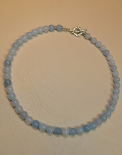 Чокер «Морской шёпот» из аквамарина