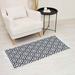 Коврик хлопковый двусторонний KILIM 57639 (серый-черный)