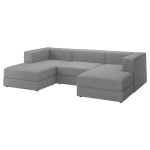 Диван П-образный - IKEA JÄTTEBO/JATTEBO, 71x160x285см, серый/светло-серый, ЙЕТТЕБО ИКЕА