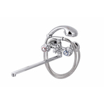 Смеситель для ванны и раковины 1/2 кер ПРОФСАН ПСМ-159-48 "ЕВРО",  эксцентрики "ЕВРО, ХРОМ