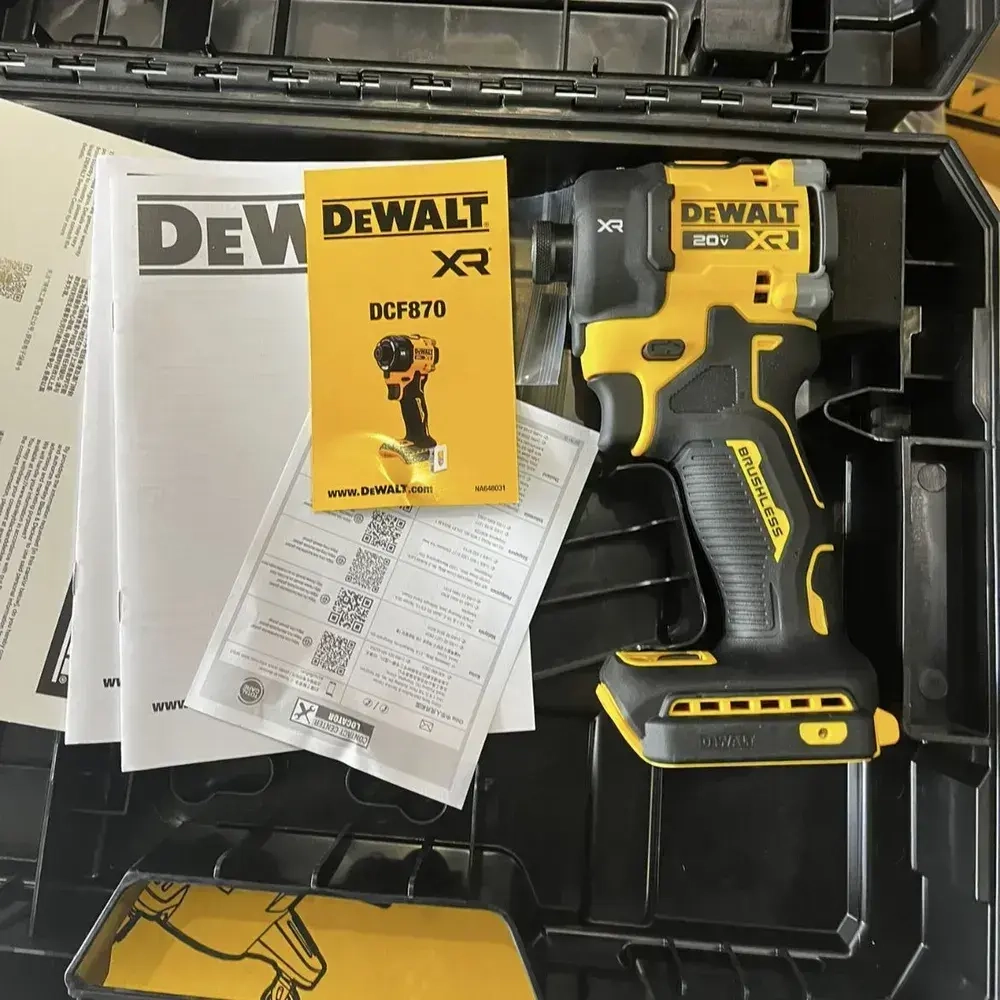 Аккумуляторный бесщеточный гидравлический ударный шуруповерт DeWalt DCF870NT, 20В, 1/4 дюйма, без АКБ,набор электроинструмента