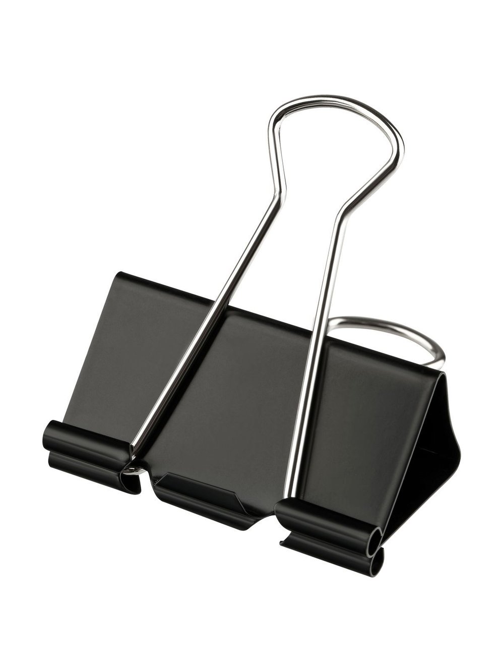 Зажимы для бумаг 51мм 12 штук черные