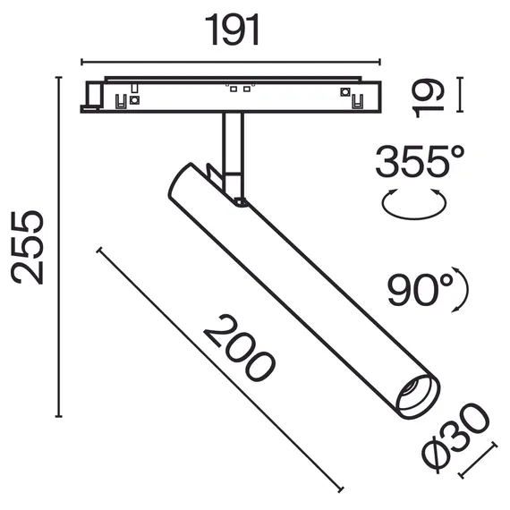 Трековый светильник Фокус Т / Focus T Exility 3000K 6Вт 36° Technical tr141-2-6w3k-m-bs