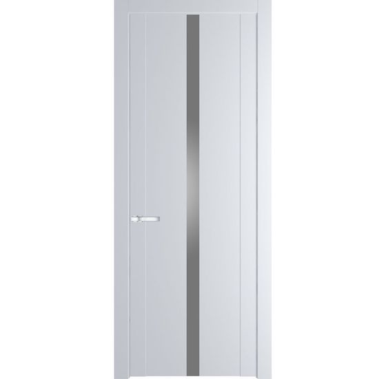 Межкомнатная дверь эмаль Profil Doors 1.8P вайт стекло серебро матлак