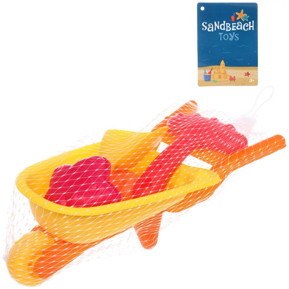 Набор для игры в песочнице «Тачка», 32*14 см, 5 предметов, микс