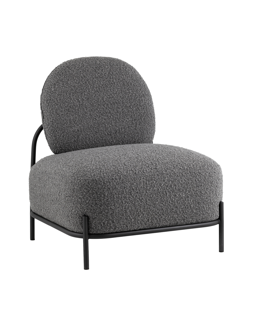 Кресло Стоун new ткань букле тёмно-серый