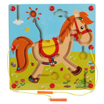 Развивающая игрушка деревянная Лабиринт магнитный в ассортименте, C-41910