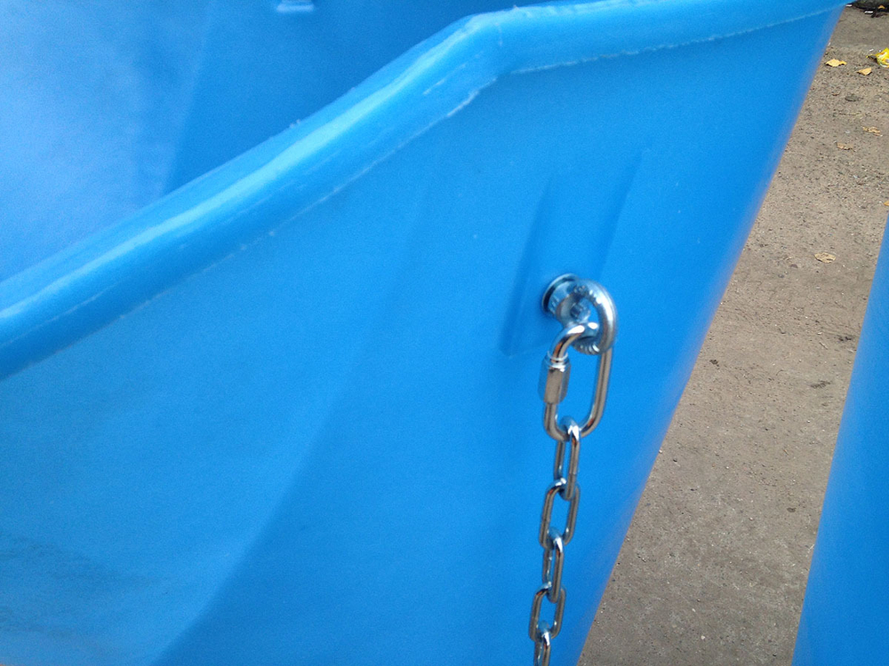 Прямая секция мусоросброса «Стандарт» Полимер-Групп(540x540x1100см;6кг;синий) - арт.559330