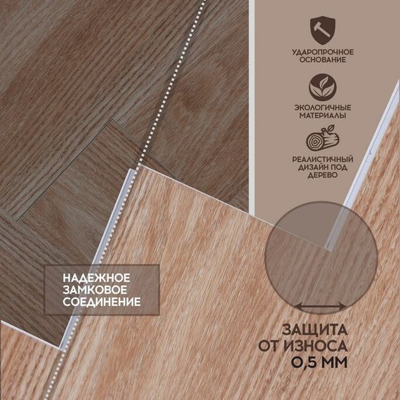 SPC ламинат I-Floors Herringbone - Дуб Медичи