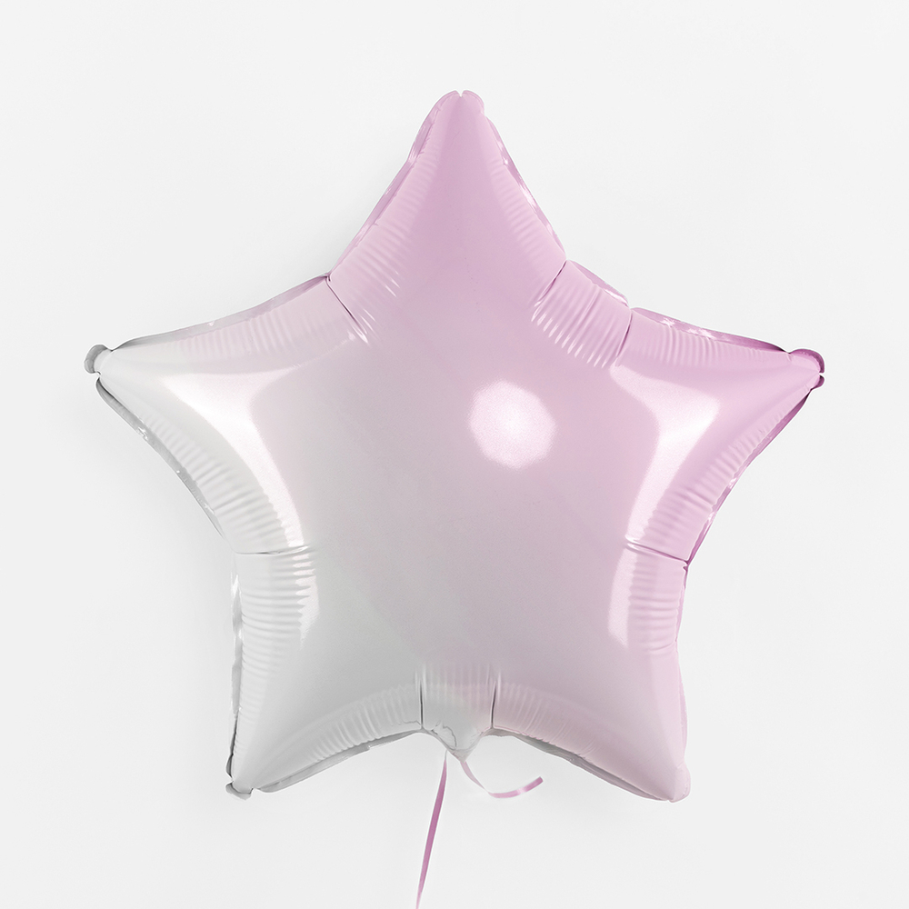 Звезда 18" Бело-розовый градиент / White-Pink gradient Fm
