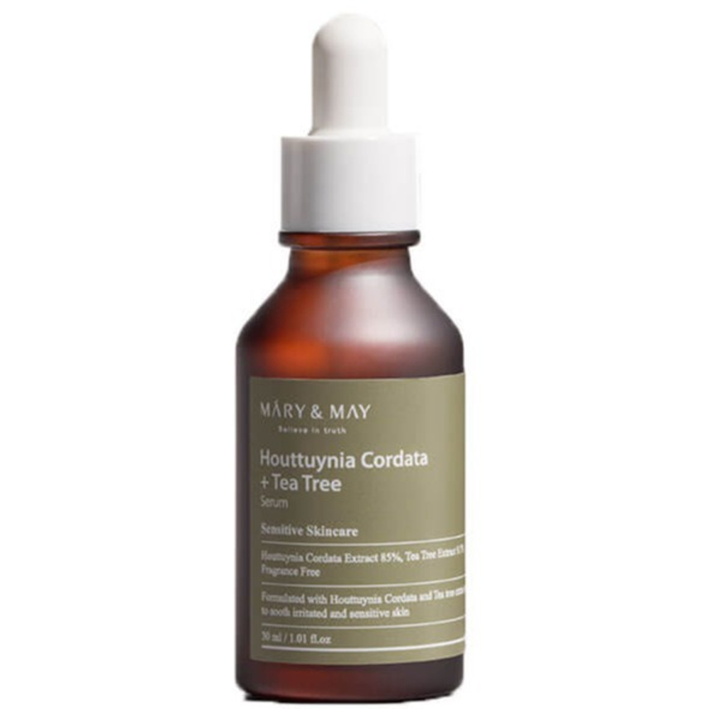 Успокаивающая сыворотка с хауттюйнией и чайным деревом Mary&May