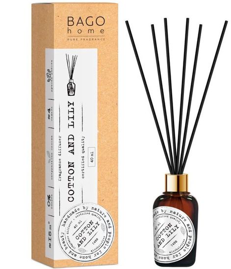 Хлопок и лилия, ароматический диффузор, Bago home