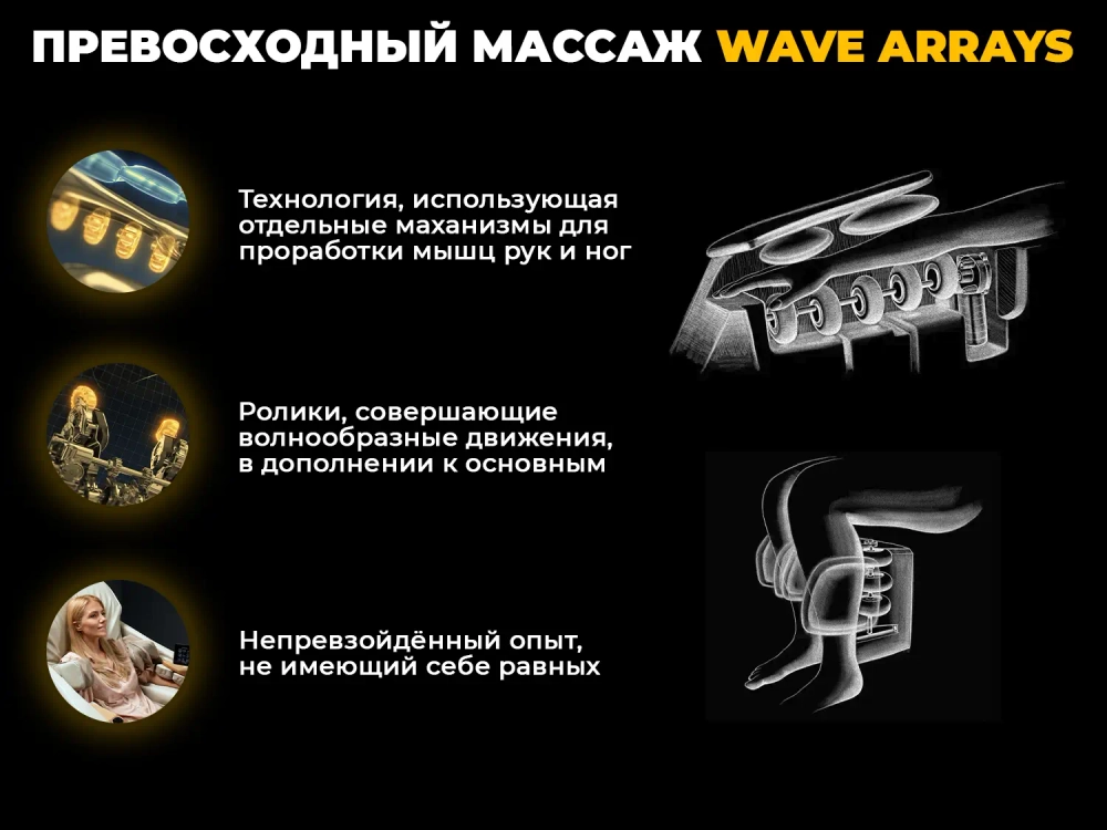Ультра премиум массажное кресло D_Core 2 Крем