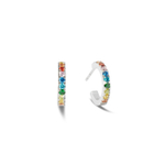 Серьги Coeur de Lion Hoop Multicolour Silver 15мм 0146/23-1517