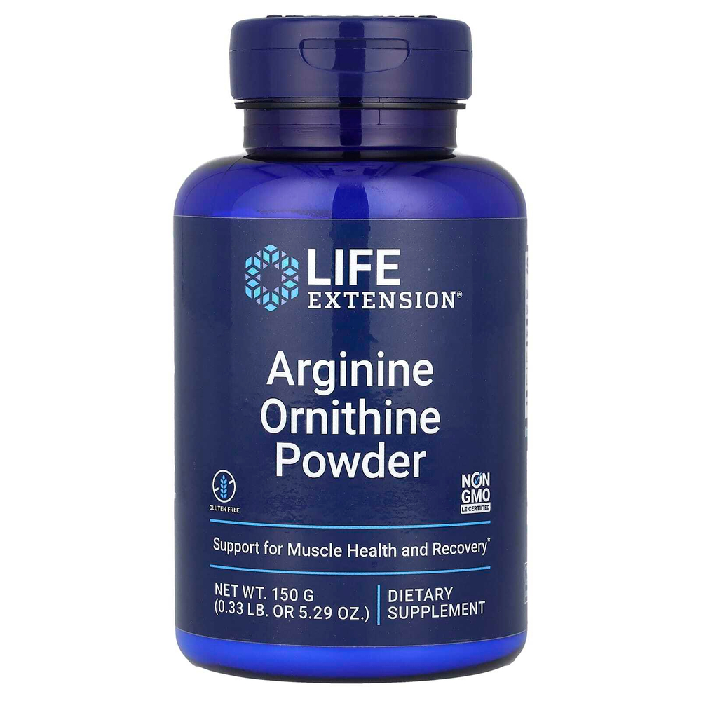 Life Extension, порошок аргинина и орнитина, 150 г (5,29 унции)