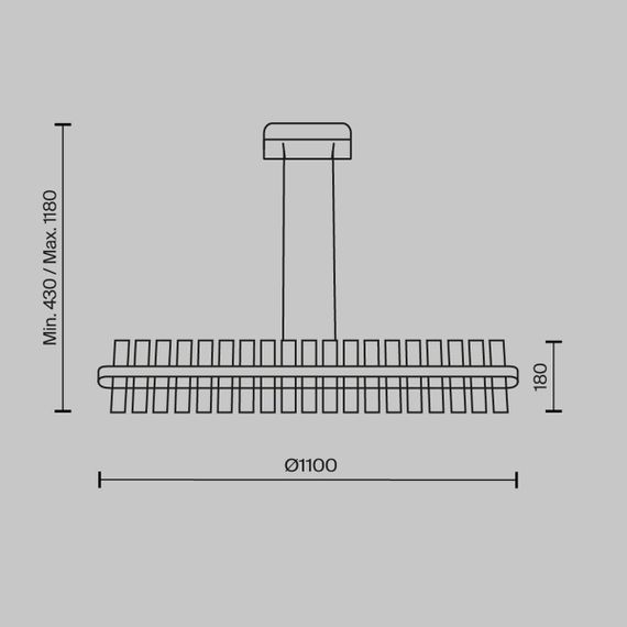 Подвесная светодиодная люстра Maytoni Mirage MOD173PL-L48BS3K