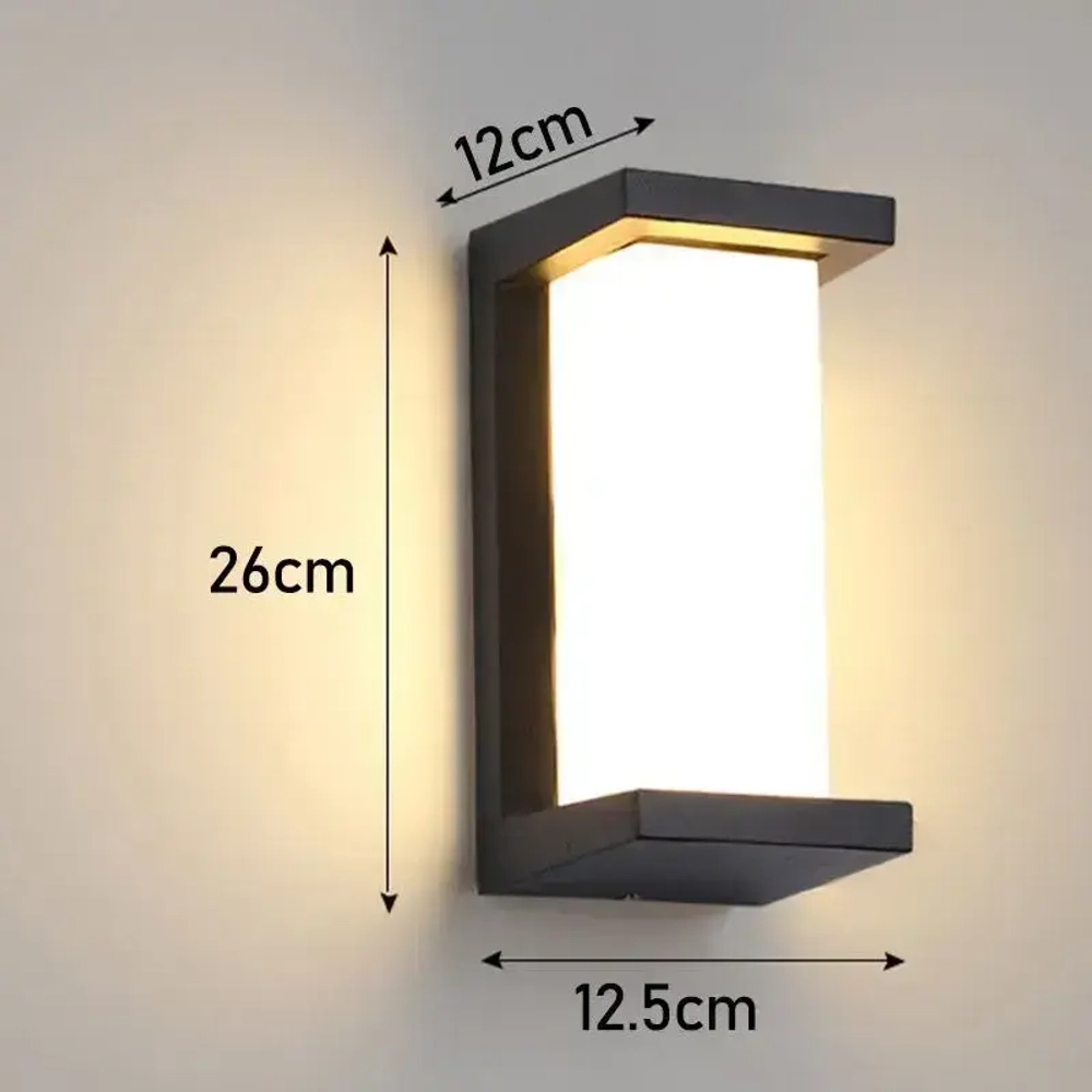 Светильник влагозащитный настенный уличный садовый фасадный IP66/Настенный светильник,12 Вт