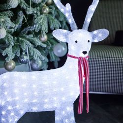 ULD-M6393-200-STA WHITE IP20 DEER-1 Фигура светодиодная Олень-1. 72x97см. 200 светодиодов. Белый свет. Провод прозрачный. TM Uniel