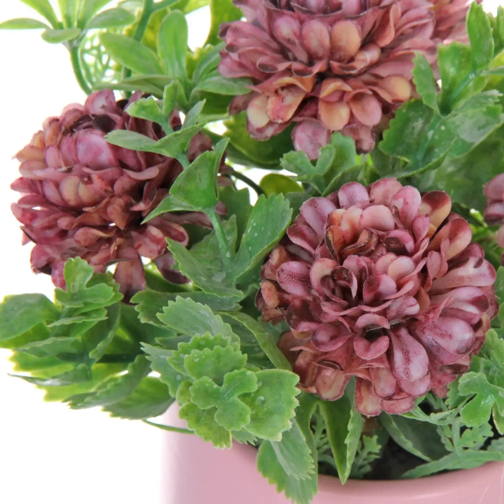 Цветочная композиция «Гортензия» 14*19см сиреневая в керамическом горшке HL-05